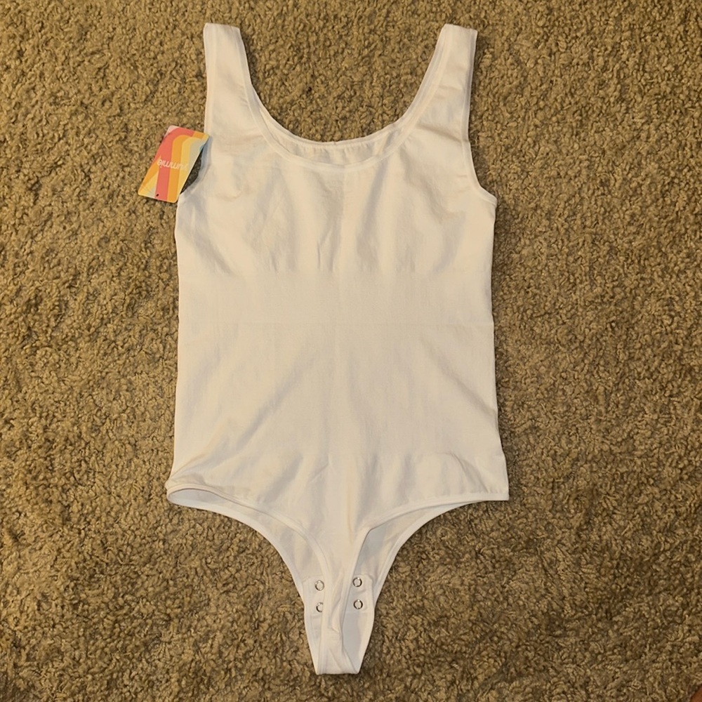 Yummie Ruby Scoop Neck White Bodysuit (L/XL) - Picture 4 of 9
